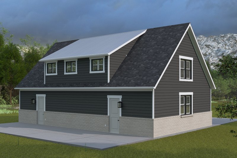 House Design - Exterior - Rear Elevation 2 for Farmhouse House Plan #1060-307 - 2 bed, 1 bath