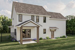 Exterior - Rear Elevation for Traditional House Plan #455-545 - 3 bed, 2.5 bath