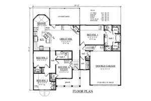 Floor Plan - Main Floor for Country House Plan #42-360 - 4 bed, 2 bath