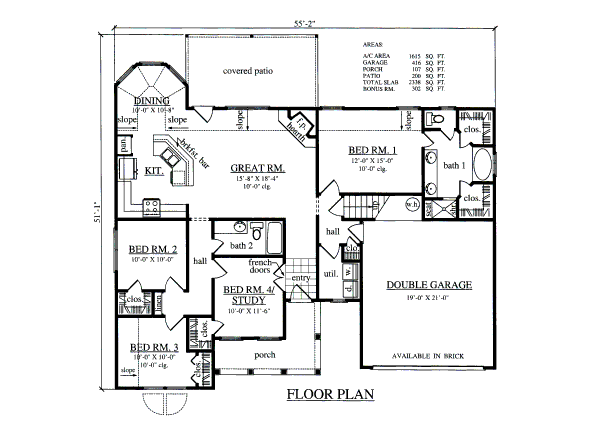 Country Floor Plan - Main Floor Plan #42-360