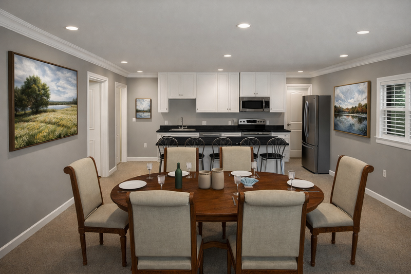 Architectural House Design - Interior - Dining Room 1 for Cabin House Plan #1060-450 - 2 bed, 2 bath