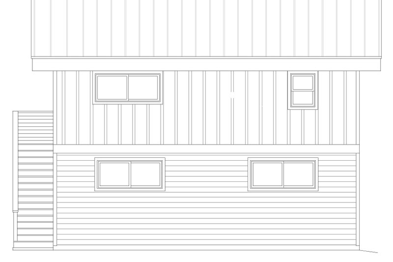 Architectural House Design - Exterior - Rear Elevation for Modern House Plan #932-951 - 1 bed, 1 bath
