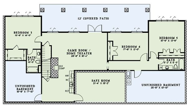 European Floor Plan - Lower Floor Plan #17-2545