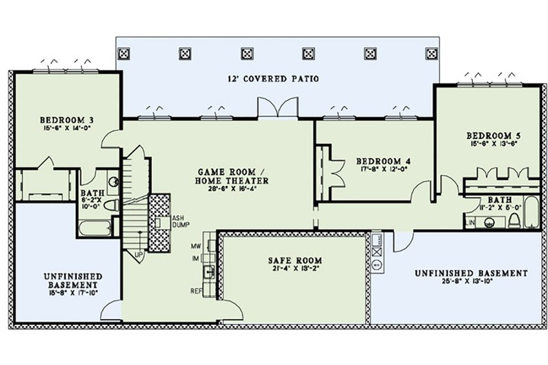 Dream House Plan - Floor Plan - Lower Floor for European House Plan #17-2545 - 5 bed, 4.5 bath