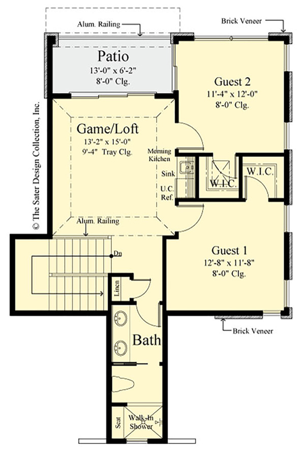 Architectural House Design - Traditional Floor Plan - Upper Floor Plan #930-497