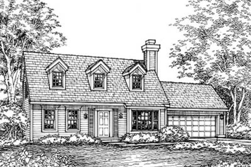 Architectural House Design - Colonial Exterior - Front Elevation Plan #50-141