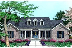 Southern Exterior - Front Elevation Plan #406-183