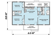 Farmhouse Style House Plan - 3 Beds 2 Baths 1035 Sq/Ft Plan #44-224 