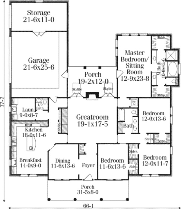 Farmhouse Floor Plan - Main Floor Plan #406-290