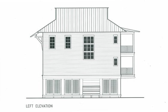 Exterior - Other Elevation 2 for Beach House Plan #443-7 - 4 bed, 3 bath