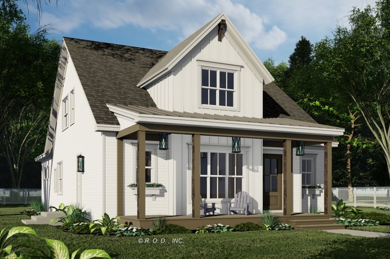 Architectural House Design - Exterior - Front Elevation 4 for Farmhouse House Plan #51-1562 - 3 bed, 3.5 bath