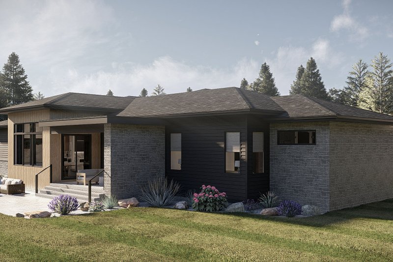 Architectural House Design - Exterior - Other Elevation 1 for Modern House Plan #455-823 - 3 bed, 2.5 bath