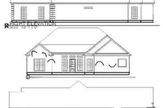 Exterior - Rear Elevation for Southern House Plan #63-110 - 3 bed, 2.5 bath