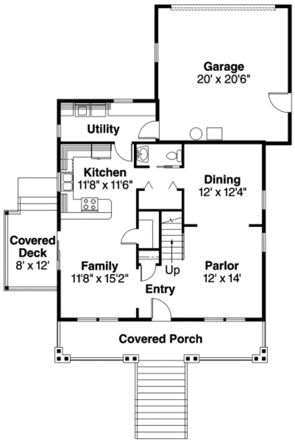 Home Plan - Country Floor Plan - Main Floor Plan #124-616