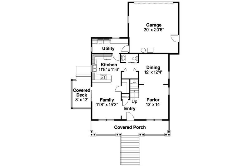Home Plan - Floor Plan - Main Floor for Country House Plan #124-616 - 3 bed, 2.5 bath