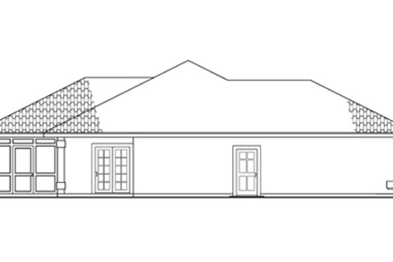 Exterior - Other Elevation for Mediterranean House Plan #124-229 - 4 bed, 2.5 bath