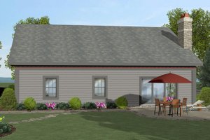 Exterior - Rear Elevation for Craftsman House Plan #56-704 - 3 bed, 2 bath