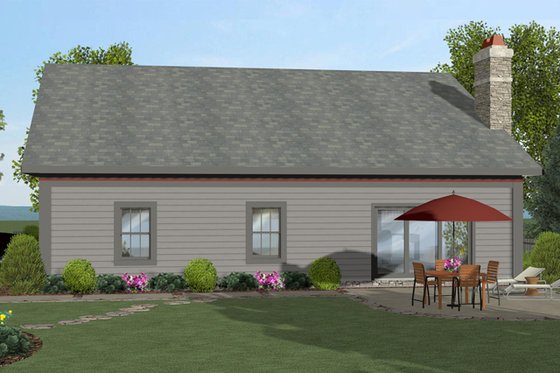 Exterior - Rear Elevation for Craftsman House Plan #56-704 - 3 bed, 2 bath