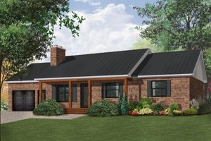 Ranch Exterior - Front Elevation Plan #23-2272
