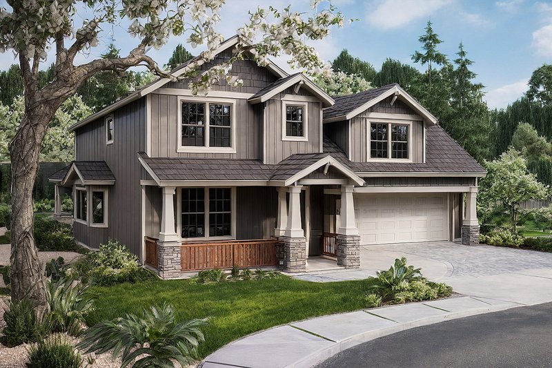 Dream House Plan - Craftsman Exterior - Front Elevation Plan #124-612