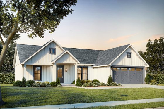 Exterior - Front Elevation 3 for Farmhouse House Plan #1074-123 - 3 bed, 2 bath