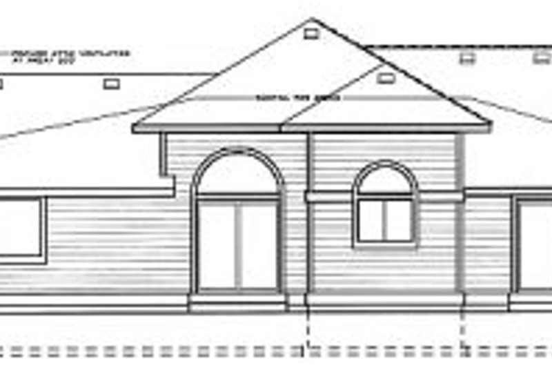 Dream House Plan - Exterior - Rear Elevation for Traditional House Plan #92-108 - 3 bed, 2 bath