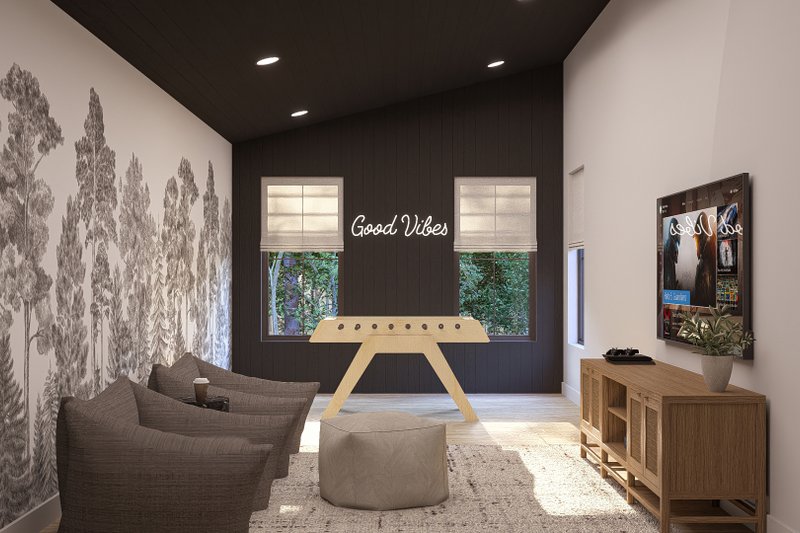 Architectural House Design - Interior - Family Room 2 for Barndominium House Plan #455-417 - 4 bed, 3.5 bath