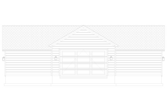 Exterior - Rear Elevation 3 for Farmhouse House Plan #1060-162, 0 bath