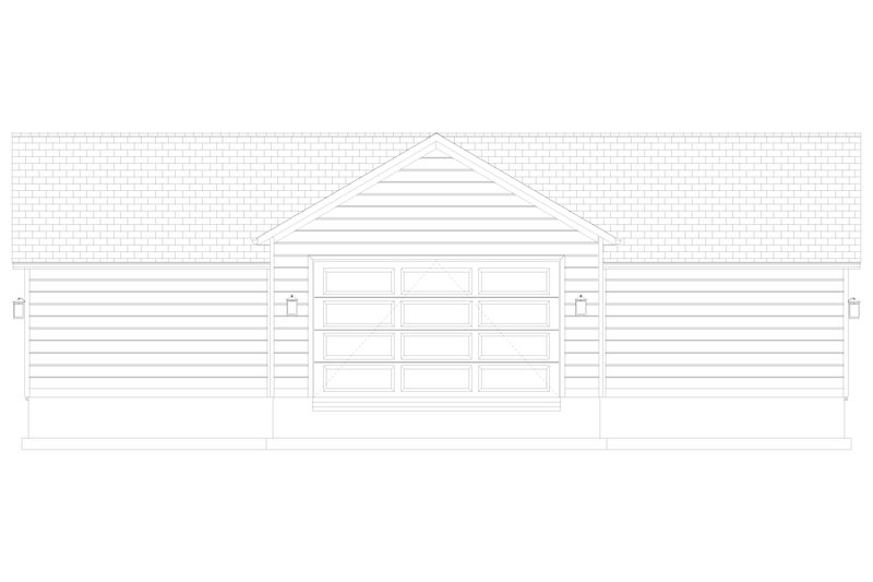 House Blueprint - Exterior - Rear Elevation 3 for Farmhouse House Plan #1060-162, 0 bath