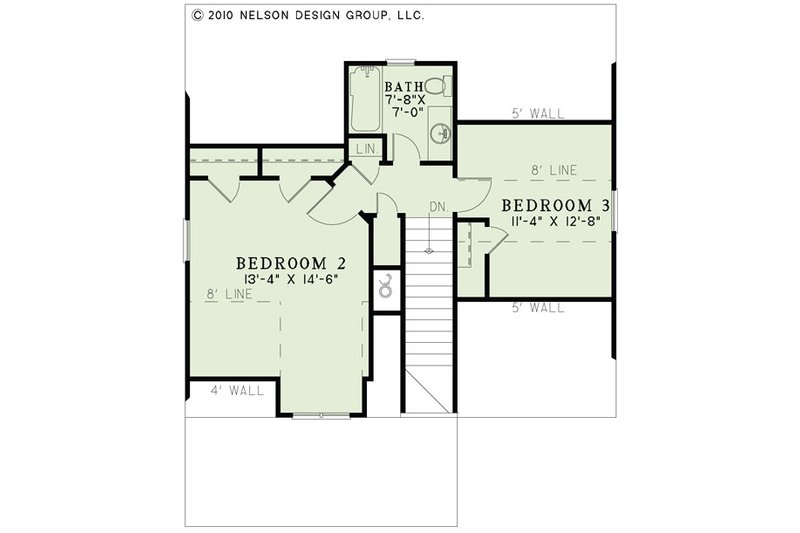 Home Plan - Floor Plan - Upper Floor for Country House Plan #17-3345 - 3 bed, 2 bath
