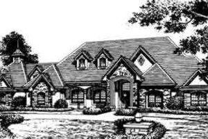 European Exterior - Front Elevation Plan #135-106