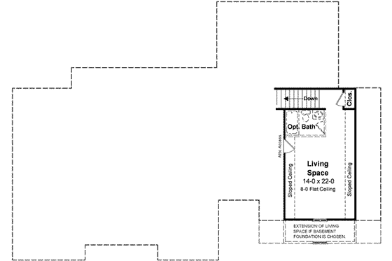 Floor Plan - Other Floor for European House Plan #21-201 - 4 bed, 3 bath