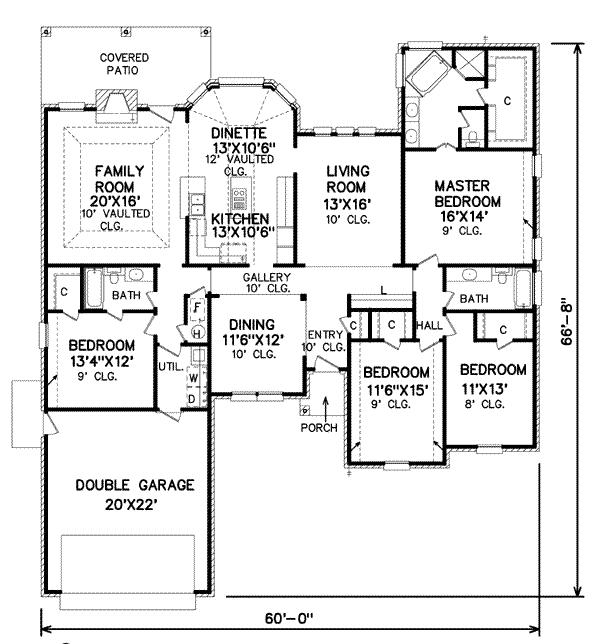 Traditional Floor Plan - Main Floor Plan #65-179