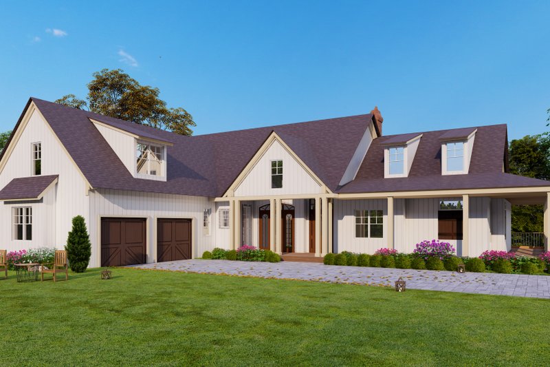 House Blueprint - Exterior - Front Elevation 6 for Traditional House Plan #54-427 - 5 bed, 4.5 bath