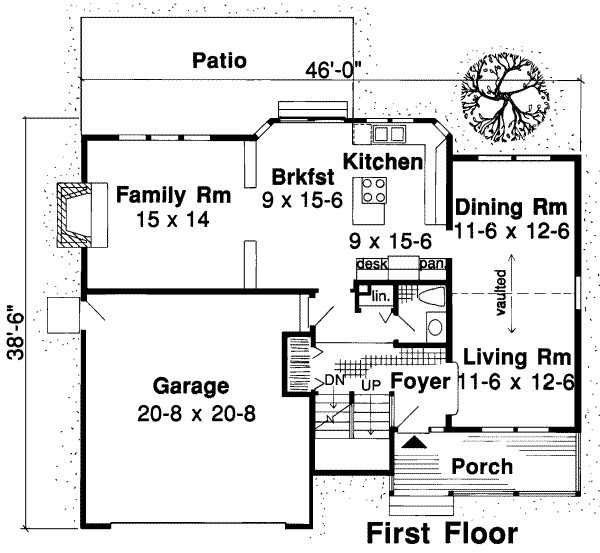 Traditional Floor Plan - Main Floor Plan #312-423