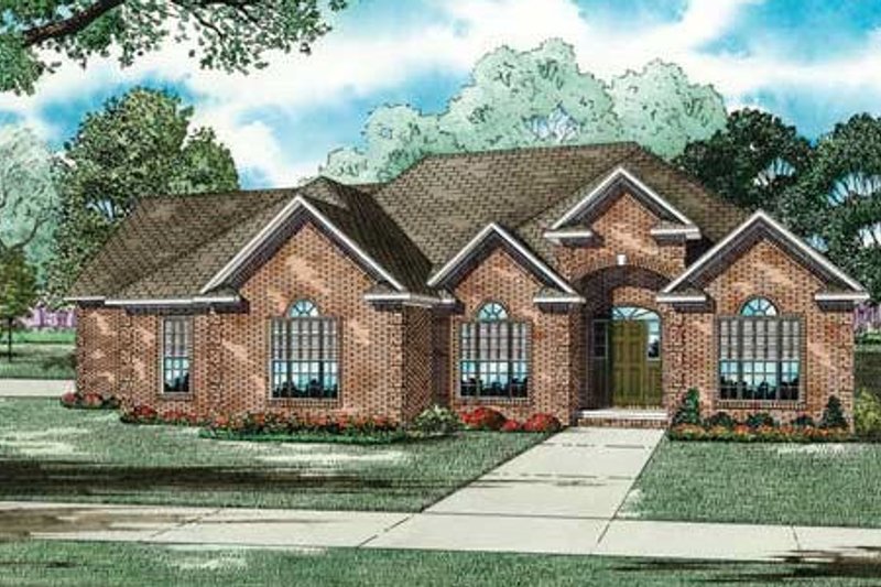 Traditional Style House Plan - 3 Beds 2 Baths 2471 Sq/Ft Plan #17-2343