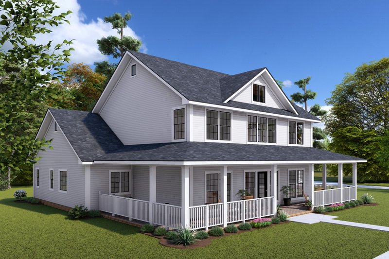 House Plan Design - Exterior - Other Elevation 3 for Farmhouse House Plan #513-2247 - 4 bed, 3.5 bath