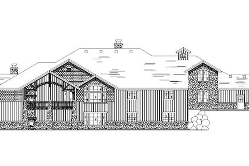 Home Plan - Exterior - Rear Elevation for Craftsman House Plan #5-469 - 5 bed, 5.5 bath