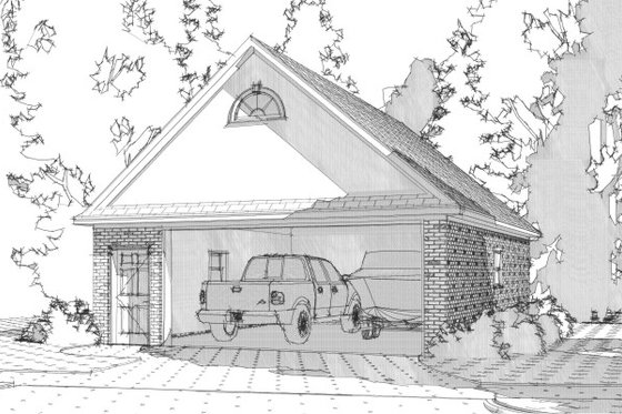 Exterior - Front Elevation for Traditional House Plan #63-335, 0 bath