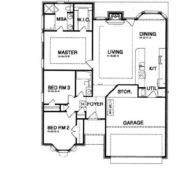 Colonial Floor Plan - Main Floor Plan #15-101