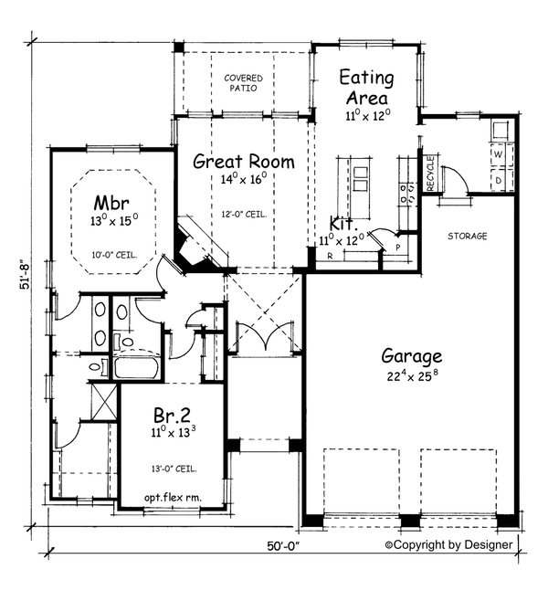 European Floor Plan - Main Floor Plan #20-1396