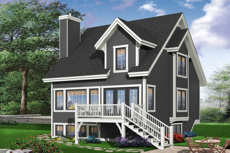 Dream House Plan - Exterior - Rear Elevation for Traditional House Plan #23-663 - 3 bed, 1.5 bath