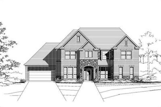 Exterior - Front Elevation for Traditional House Plan #411-127 - 6 bed, 3.5 bath