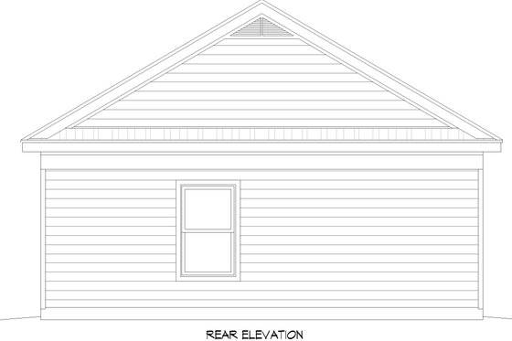 Exterior - Rear Elevation for Country House Plan #932-354, 0.5 bath