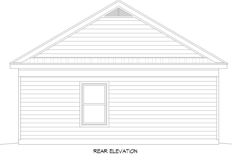 Architectural House Design - Exterior - Rear Elevation for Country House Plan #932-354, 0.5 bath