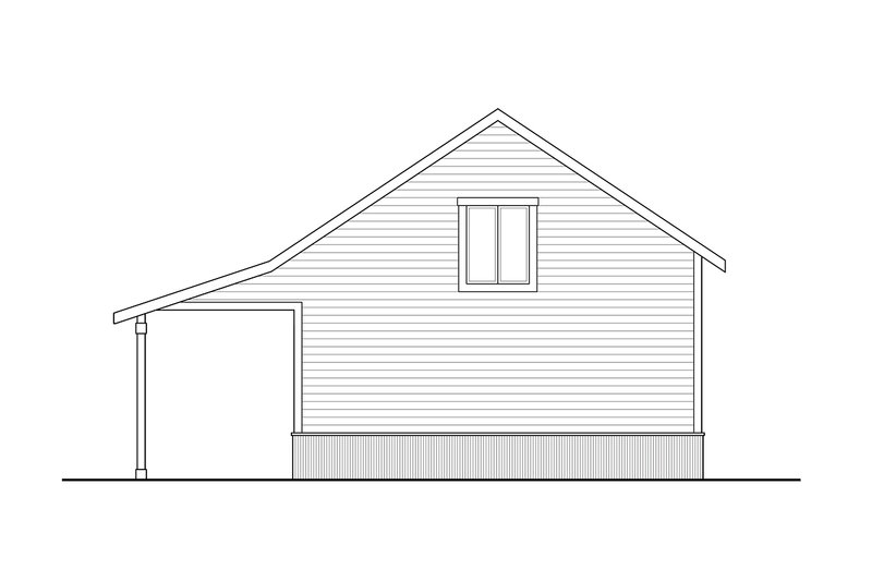 House Plan Design - Exterior - Rear Elevation for Country House Plan #124-1329, 1 bath