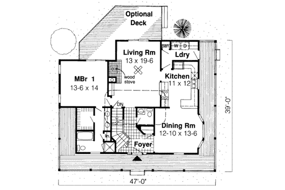 Floor Plan - Main Floor for Country House Plan #312-246 - 3 bed, 2.5 bath