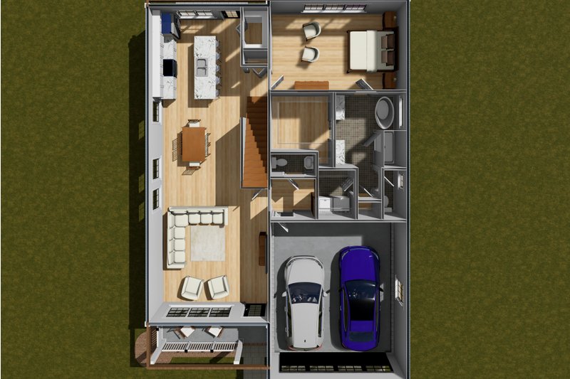 House Design - Floor Plan - Main Floor 1 for Cottage House Plan #513-2281 - 4 bed, 3.5 bath