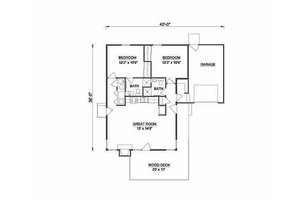 Floor Plan - Main Floor House Plan #116-219 - 2 bed, 2 bath
