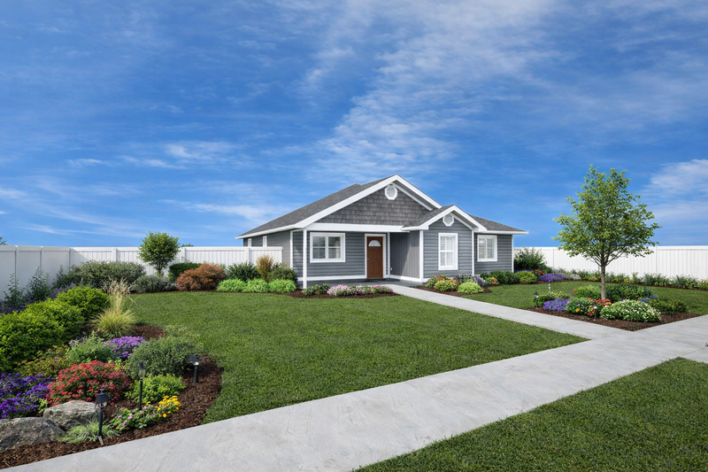 Home Plan - Exterior - Front Elevation 4 for Ranch House Plan #1060-432 - 3 bed, 2 bath